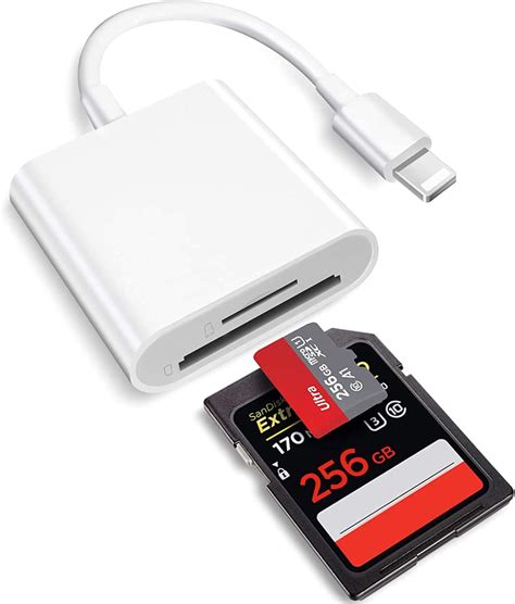 [Apple MFi Certified] Lightning to SD/Micro Card Reader for .